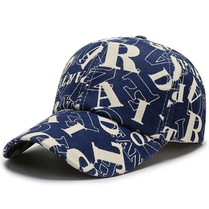 Nouvelle lettre 6 chapeaux de panneau Snapback Sports Caps Baseball Coton Plain Hats for Men Womens